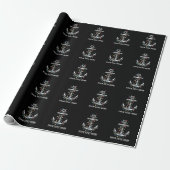 Papier Cadeau Lumières de Noël personnalisées Bateau de voile (Déroulé)