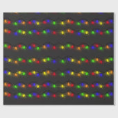 Papier Cadeau Lumières de Noël scintillantes (Plat)