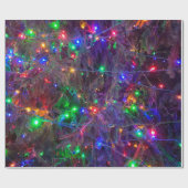 Papier Cadeau Lumières De Noël Sur Le Pin (Plat)