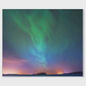 Papier Cadeau Lumières du Nord canadien (Plat)