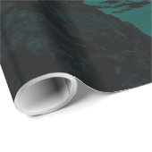 Papier Cadeau Lumières du nord vertes (Coin rond)