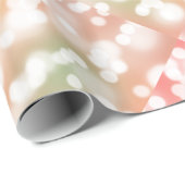 Papier Cadeau Lumières en pastel de tache floue de Bokeh (Coin rond)