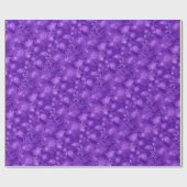 Papier Cadeau Lumières et flocons de neige, pourpre - Noël (Plat)