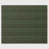 Papier Cadeau Lumières Fées Vert & Faux Or (Plat)