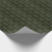 Papier Cadeau Lumières Fées Vert & Faux Or (Coin)