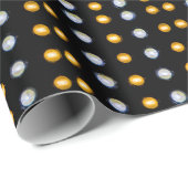 Papier Cadeau Lumières LED, fond abstrait de gros plan. (Coin rond)