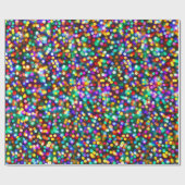 Papier Cadeau Lumières rougeoyantes de Noël (Plat)