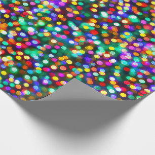 Papier Cadeau Lumières rougeoyantes de Noël