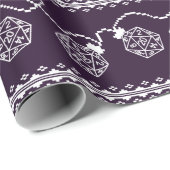 Papier Cadeau Luminaires RPG violet | Imaginaire Tabletop Jeu (Coin rond)