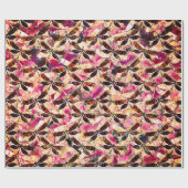 Papier Cadeau Lumineux libellules (Plat)