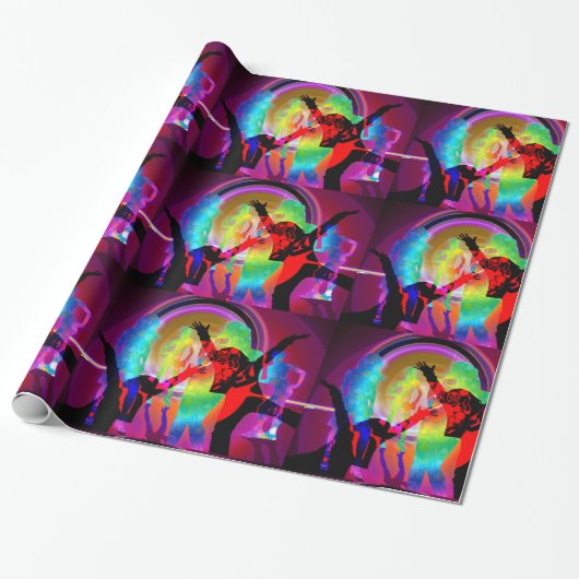 Papier Cadeau Luminosité Dans La Fête De Danse Sombre (Déroulé)