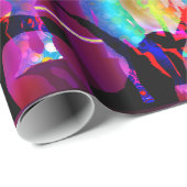 Papier Cadeau Luminosité Dans La Fête De Danse Sombre (Coin rond)