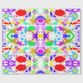 Papier Cadeau Luminosité de néon dans la peinture foncée (Plat)