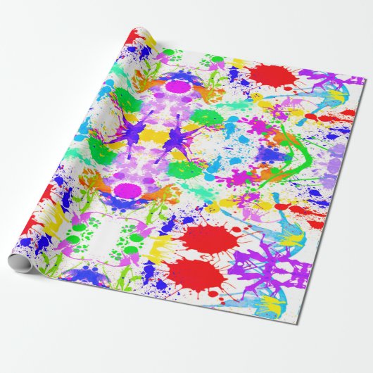 Papier Cadeau Luminosité de néon dans la peinture foncée (Déroulé)