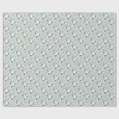 Papier Cadeau Luna Moth Moth Blanc Chat Vert (Plat)