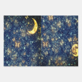 Papier cadeau lunaire - Design lune céleste (Devant)
