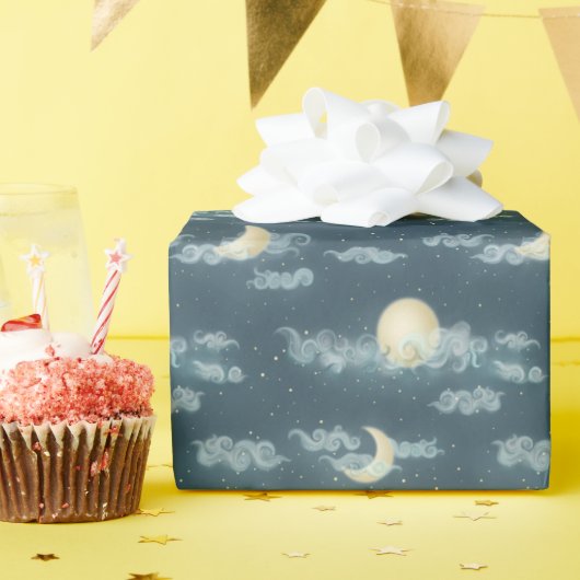 Papier Cadeau Lune (Fête d'anniversaire)