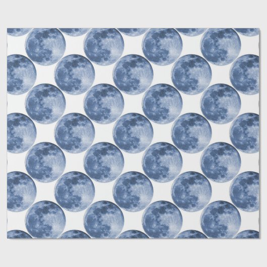 Papier Cadeau lune bleue (Plat)
