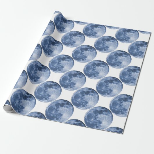 Papier Cadeau lune bleue (Déroulé)