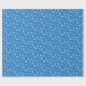 Papier Cadeau Lune Bleue Endormie (Plat)