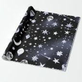 Papier Cadeau - Lune Céleste Onyx Luxe (Déroulé)