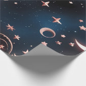 Papier Cadeau – Lune Céleste Rose Gold (Coin)