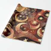 Papier Cadeau – Lune Céleste Terracotta Luxe (Déroulé)