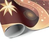 Papier Cadeau – Lune Céleste Terracotta Luxe (Coin rond)