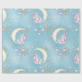 Papier Cadeau Lune de Noël Licorne (Plat)