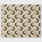 Papier Cadeau Lune dorée motif céleste Boho (Plat)