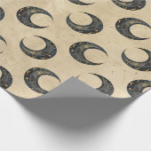 Papier Cadeau Lune dorée motif céleste Boho (Coin)