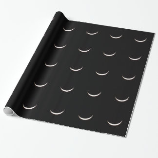 Papier Cadeau Lune en croissant d'hiver
