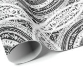 Papier Cadeau Lune Enfant Mandala Triple Lune Sorcière (Coin rond)