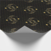 Papier Cadeau Lune et étoile florales islamiques (Coin)