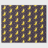 Papier Cadeau Lune et étoiles (Plat)