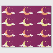 Papier Cadeau Lune et étoiles (Plat)