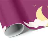 Papier Cadeau Lune et étoiles (Coin rond)