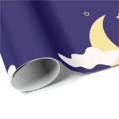 Papier Cadeau Lune et étoiles (Coin rond)