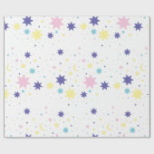 Papier Cadeau Lune et étoiles. (Plat)
