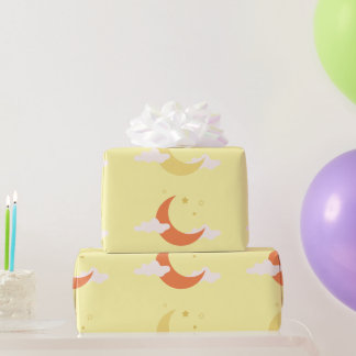 Papier Cadeau Lune et étoiles