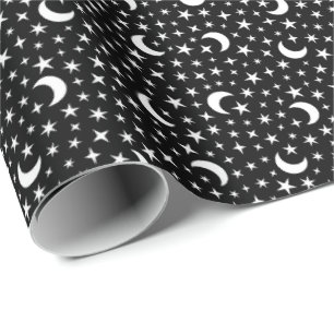 Papier Cadeau Lune et étoiles