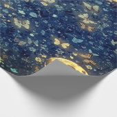 Papier Cadeau Lune Lumineuse Céleste (Coin)