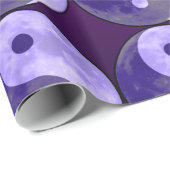 Papier cadeau Lune Violette Yin Yang (Coin rond)
