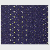 Papier Cadeau Lunes et étoiles. (Plat)