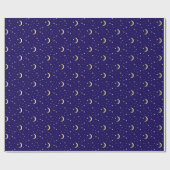 Papier Cadeau Lunes et étoiles. (Plat)