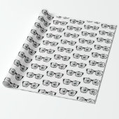 Papier Cadeau lunettes à cadre noir avec lunettes (Déroulé)