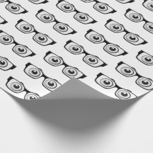 Papier Cadeau lunettes à cadre noir avec lunettes