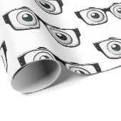 Papier Cadeau lunettes à cadre noir avec lunettes (Coin rond)