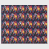 Papier Cadeau Lunettes bleues Funky Donkey (Plat)