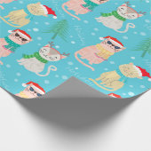 Papier Cadeau Lunettes de soleil festives Noël au chat| Arbre d (Coin)